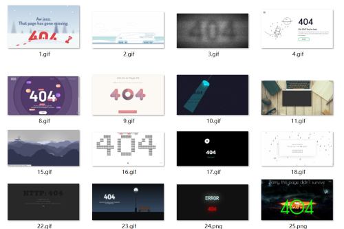 25款拥有炫酷动画效果的创意404错误页面源代码